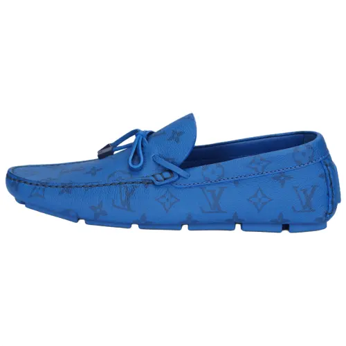 LOUIS VUITTON Driver Moccasin Shoes 'Blue Monogram'