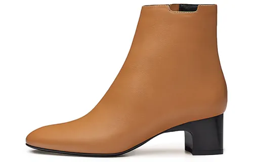 HERMES Demarche Ankle Boots Women's Brown