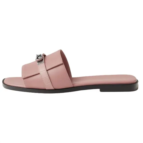 HERMES Giulia Slide Slippers Women's Pink