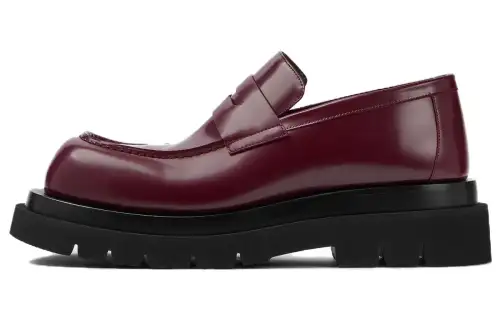 Bottega Veneta Lug Loafers Men's Burgundy