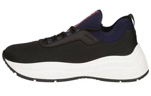 PRADA Platform Low top Casual Shoes Men's Black