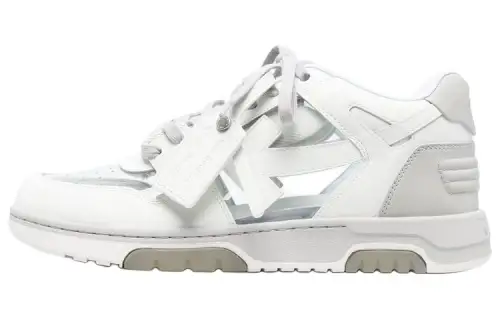 OFF WHITE Out Of Office Ooo Low Tops See Through Grey White