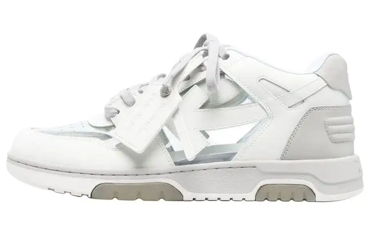 OFF WHITE Out Of Office Ooo Low Tops See Through Grey White