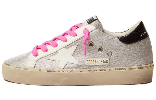 Golden Goose Hi Star Low top Skateboard Shoes Women's White Black Red