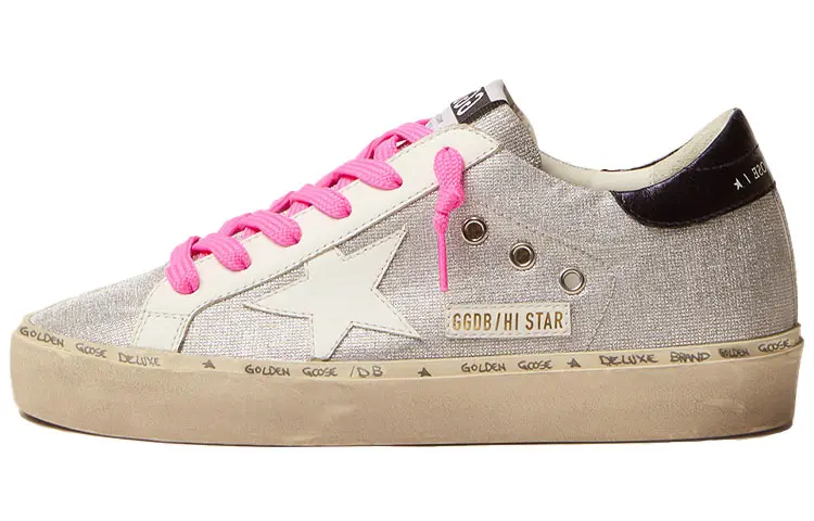 Golden Goose Hi Star Low top Skateboard Shoes Women's White Black Red