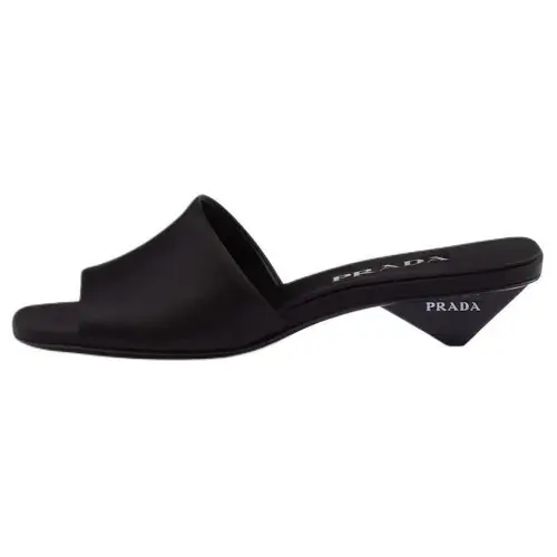 PRADA 35mm Triangle-heel Satin Mules