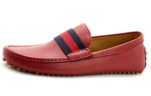 GUCCI Gommino Loafers Men's Low Top Powder