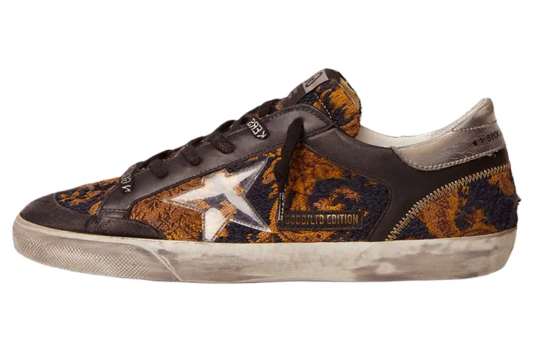 Golden Goose Super Star Stylish Skateboarding Shoes Men's Brown