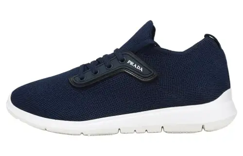 PRADA Fabric Low top Casual Shoes Men's Dark Blue
