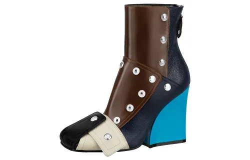 LOUIS VUITTON Patti Ankle Boots Women's Blue