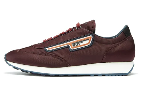 PRADA Fabric Low top Casual Shoes Men's Burgundy