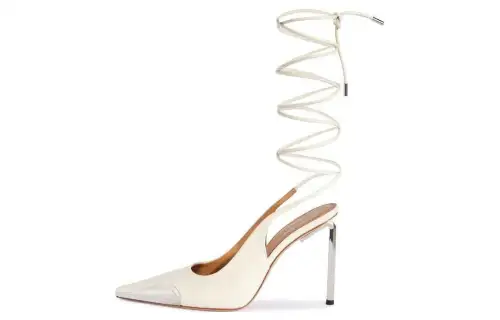 OFF-WHITE Allen Lace-up Slingback Pumps