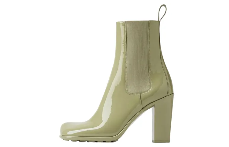 Bottega Veneta Storm Short Chelsea Boots 9cm Women's Green