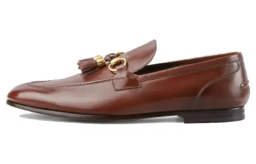 GUCCI Jordaan Loafers 1CM Men's Brown