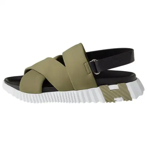 HERMES Electric Beach Sandals Men's Khaki