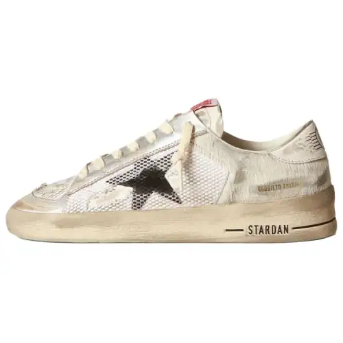 Golden Goose Stardan Lab Low top Skateboard Shoes Women's White Distressed