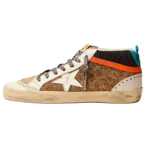 Golden Goose Mid Star LTD Mid top Stylish Skateboarding Shoes Women's White