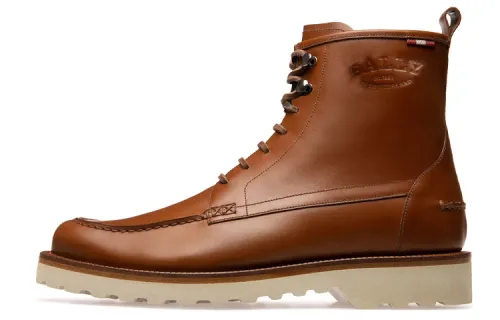BALLY Bally Nokor Literary Simple Casual Short Mid-calf Martin Boots Men's Brown