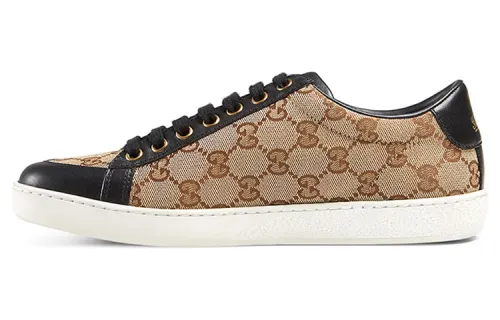 GUCCI Skateboard Shoes Women's Low Top Black/Brown