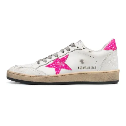 Golden Goose Ball Star Low top Stylish Skateboarding Shoes Women's White Pink