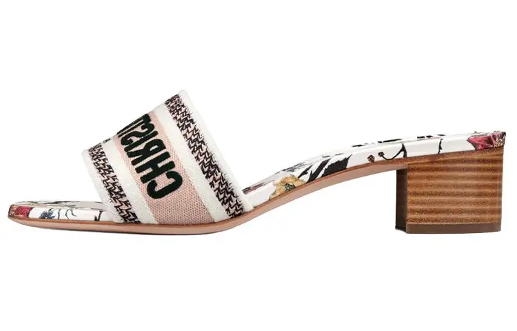 DIOR Rose Slide Slippers Women's Floral