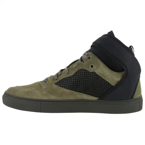Balenciaga Suede High top Skateboard Shoes Men's Olive