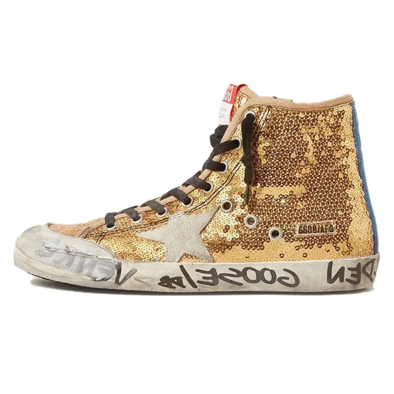 Golden Goose Francy Leather Low top Skateboard Shoes Women's Gold