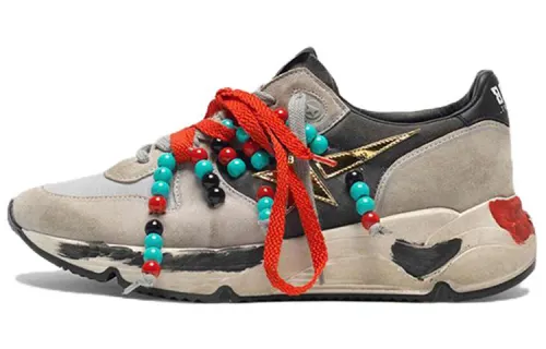 Golden Goose Running Sole Low top Athletic Shoes Women's Gray Distressed