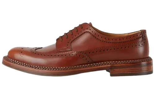 GUCCI Dress Shoes Men's Low Top Brown