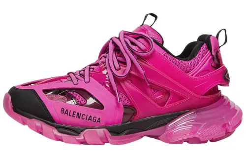 Balenciaga Women's Track Sneaker 'Clear Sole - Dark Pink'
