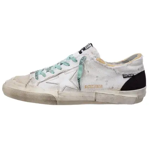 Golden Goose Super-Star Canvas White Black Ice Blue
