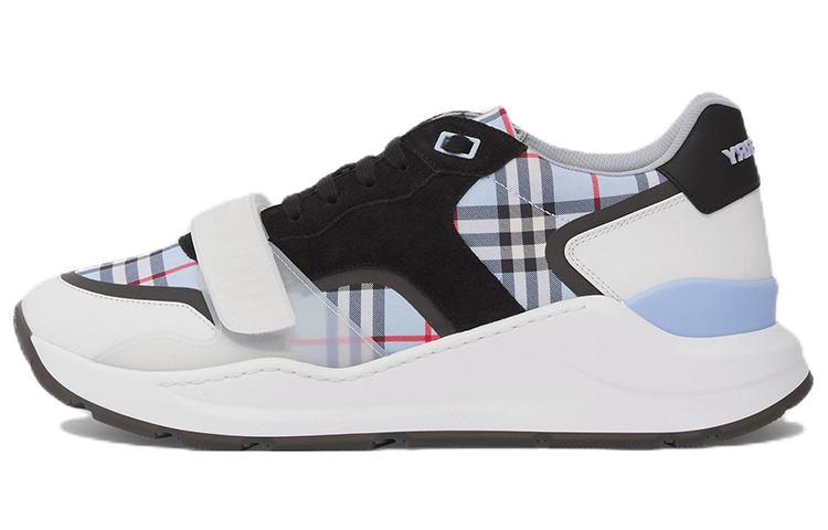 Burberry Ramsey Haymarket Check Print Light Blue White Black