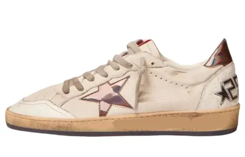 Golden Goose Ball Star Distressed Stylish Skateboarding Shoes Men's White