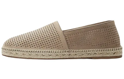 HERMES Suede Casual Shoes Men's Brown