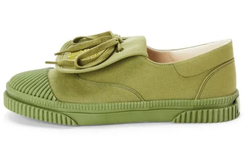 LOEWE Anagram Low top Canvas Shoes Women's Green