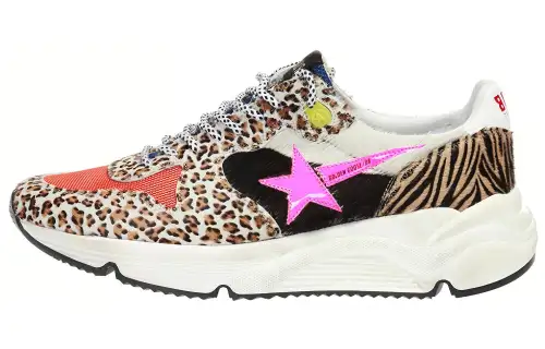 Golden Goose Leather Low top Casual Shoes Women's Brown Distressed