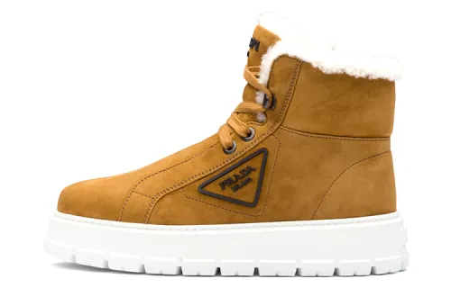 PRADA Ankle Boots Women's Cognac