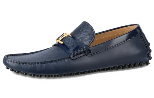 LOUIS VUITTON Hockenheim Gommino Loafers Men's Marine Blue