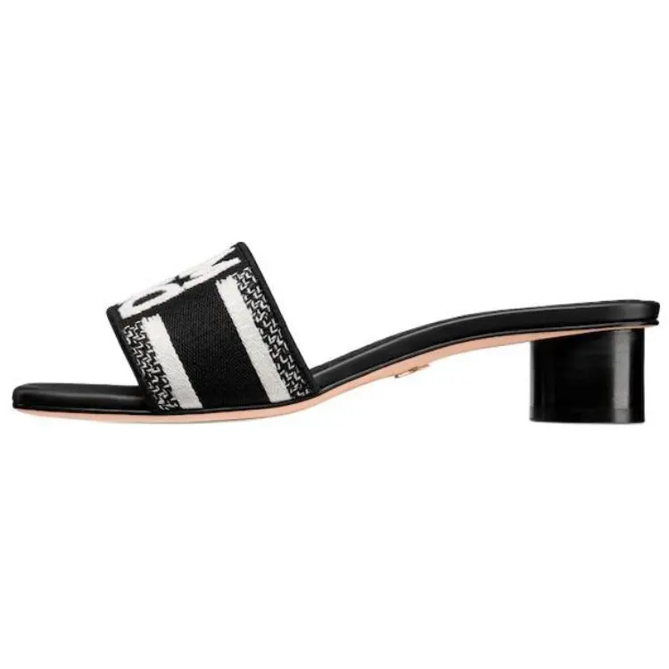 DIOR Dway Slide Slippers 3.5cm Women's Black