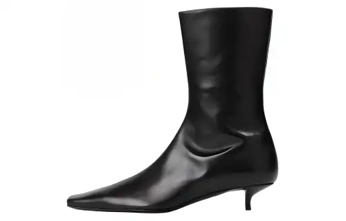 THE ROW Leather Ankle Boots Women's Black