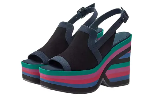 HERMES Edgy One Strap Sandals 6.5cm Women's Multicolor