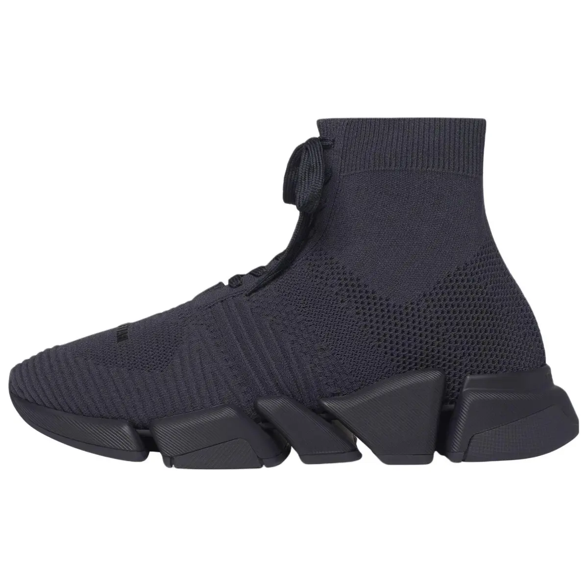 Balenciaga Speed 2.0 Fabric High top Sports Casual Shoes Men's Dark Gray