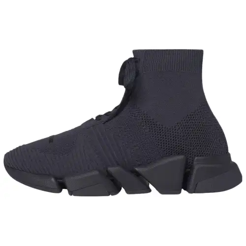 Balenciaga Speed 2.0 Fabric High top Sports Casual Shoes Men's Dark Gray