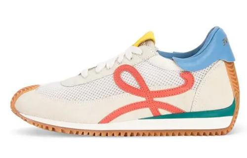 LOEWE Flow Runner Leather Low top Casual Shoes Men's White