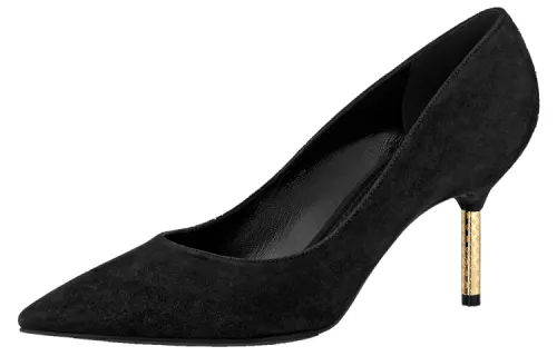 LOUIS VUITTON Ultimate Louis Vuitton Slim Heel High Heels Women's Black
