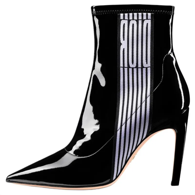 DIOR Optical D Ankle Boots 10cm Women's Black