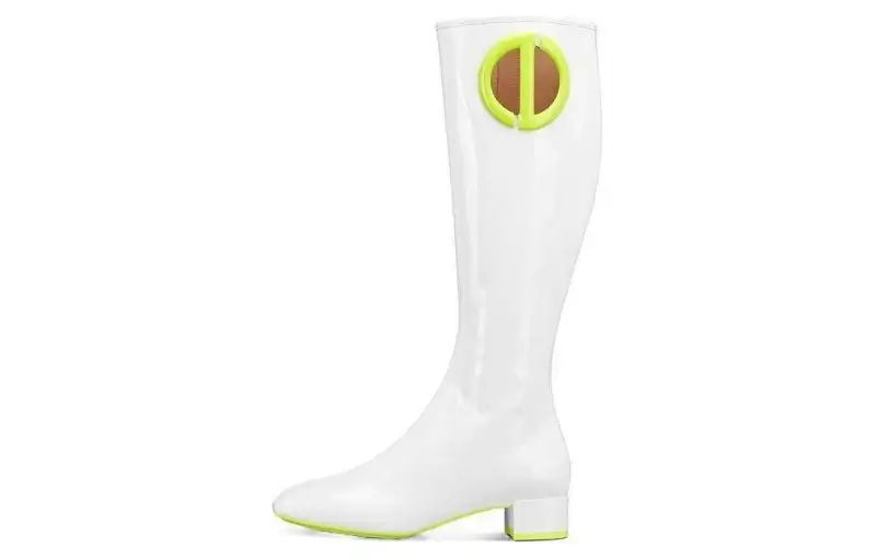 DIOR Leather Knee high Boots Women's White