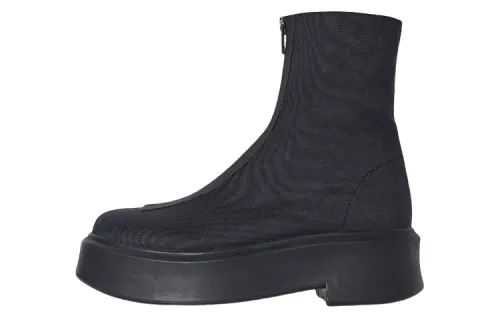 THE ROW Front Zipper Ankle Boots Women's Dark Blue