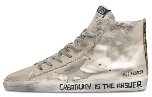 Golden Goose Francy Skateboard Shoes Women's High Top Gray
