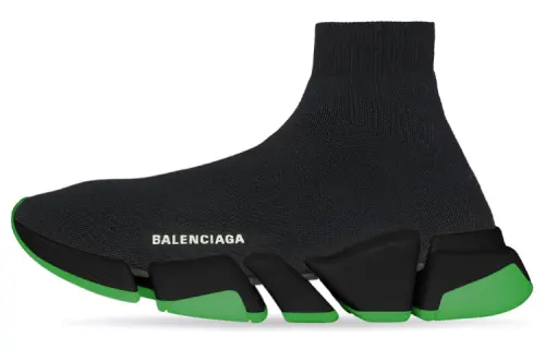 Balenciaga Speed 2.0 Clear Sole Black Neon Green Black